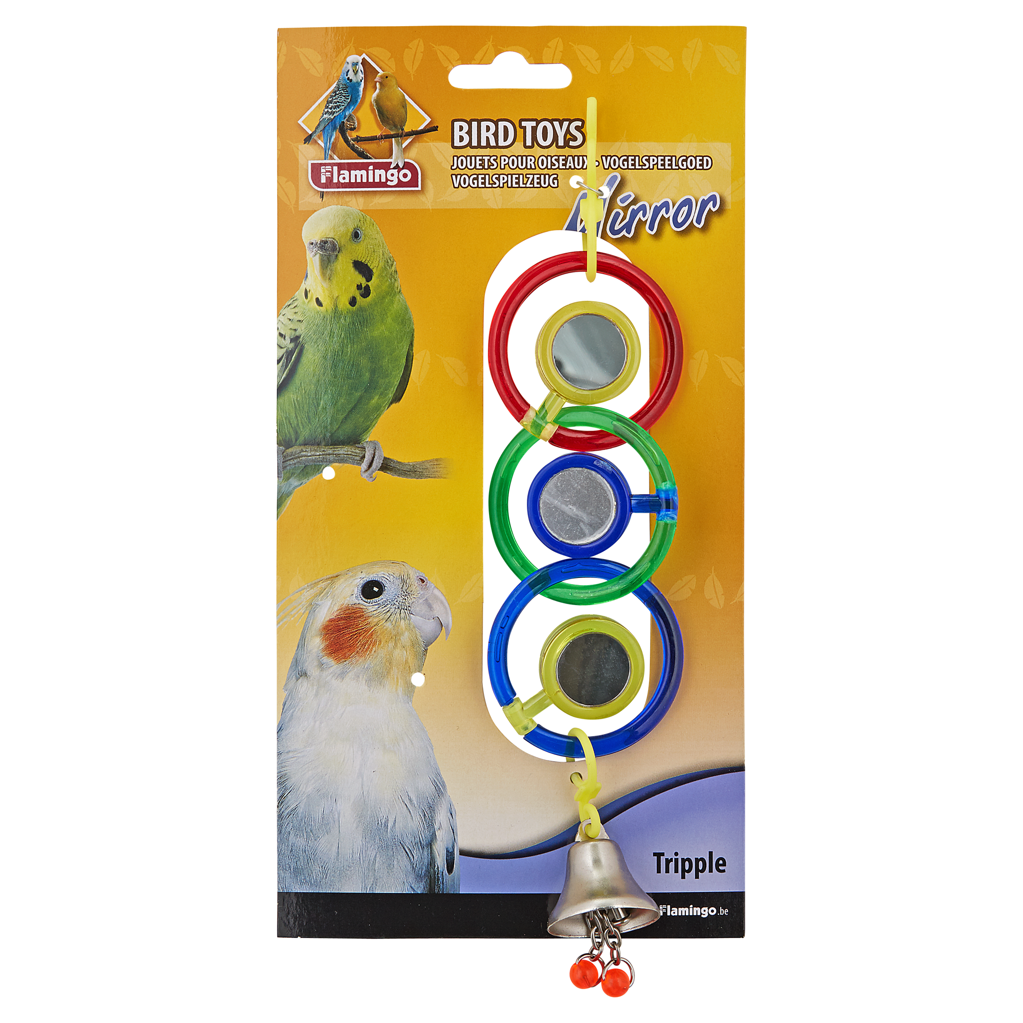 Vogelspielzeug Ringe mit Spiegeln Kunststoff + product picture