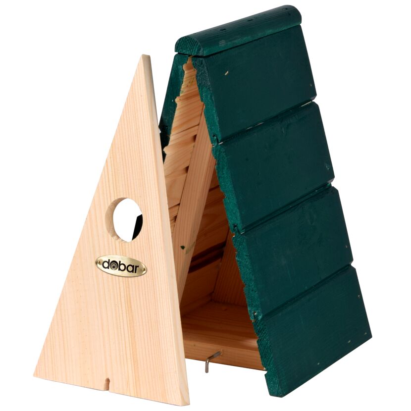 Geöffneter Nistkasten aus Holz, Marke Dobar