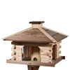 Vogelhaus aus Holz im Blockhaus-Stil