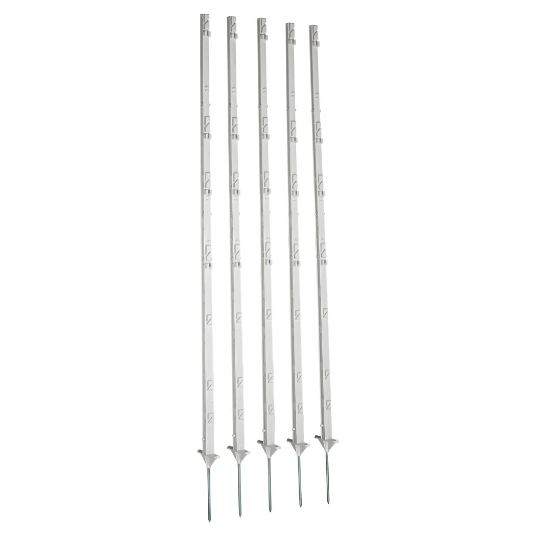 Weidepfähle Kunststoff weiß 156 cm 5 Stück