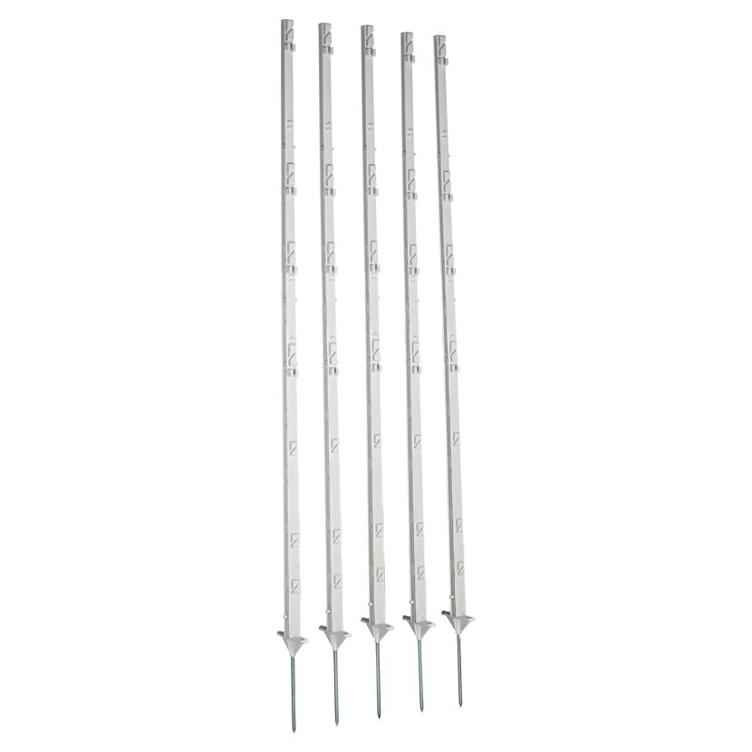 Weidepfähle Kunststoff weiß 156 cm 5 Stück