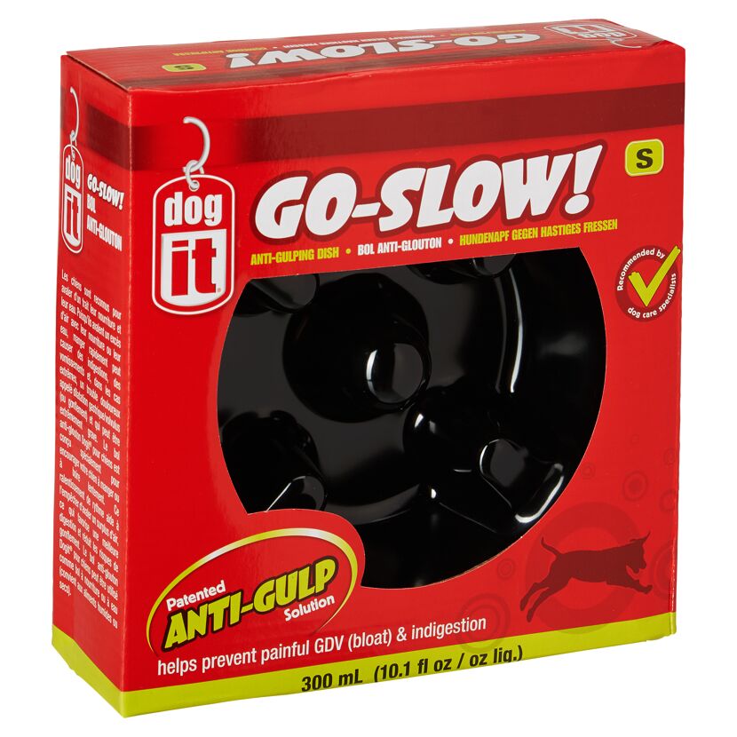 Anti-Schling-Napf "Go-Slow!" Keramik schwarz 300 ml