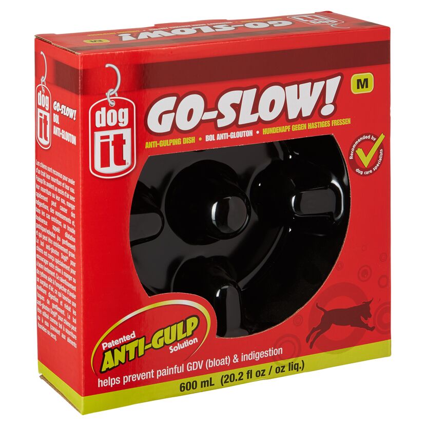 Anti-Schling-Napf "Go-Slow!" Keramik schwarz 600 ml