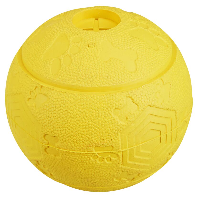 Gelber Futterball aus Vollgummi