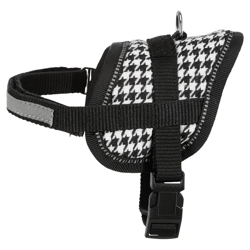 Hundegeschirr "Teeny Weeny" schwarz/weiß Gr. XS/S 33 - 43 cm