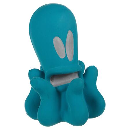 2. Bild von Hundespielzeug Oktopus Latex blau/silbern