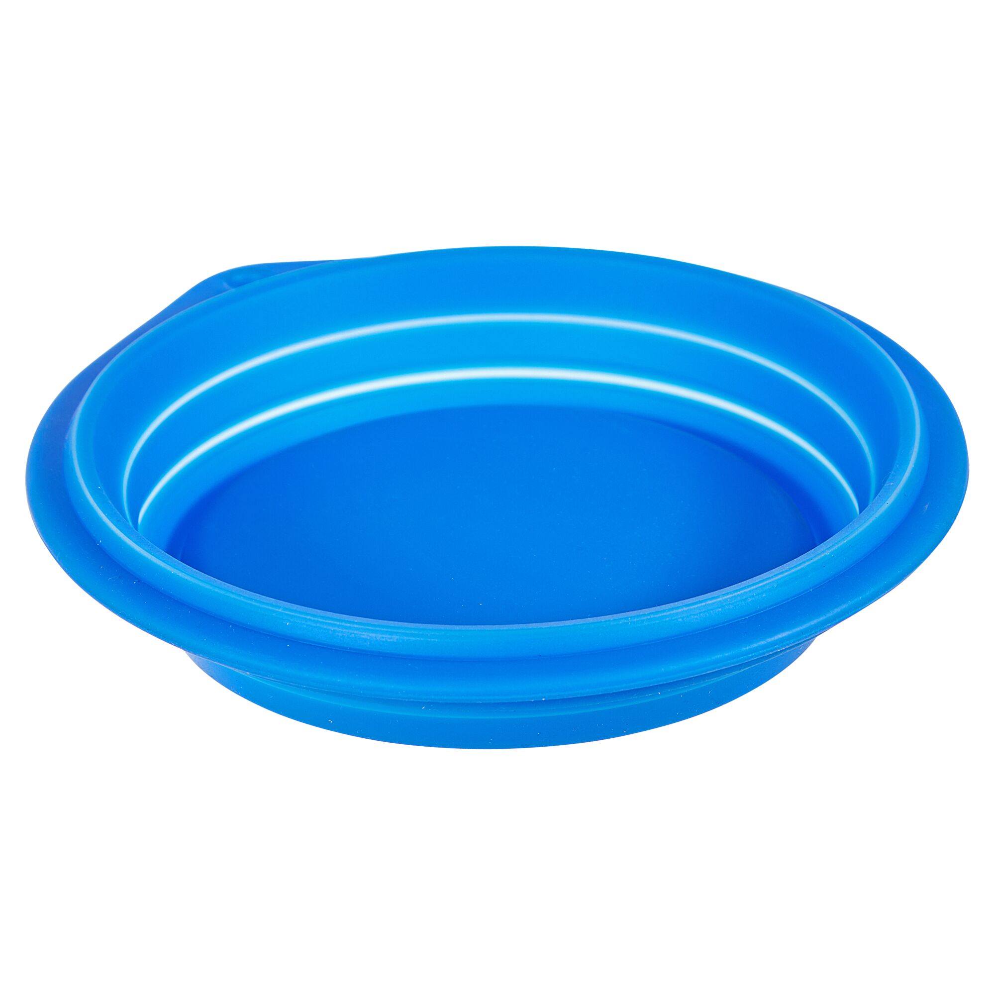 Blauer faltbarer Reisenapf aus Silikon