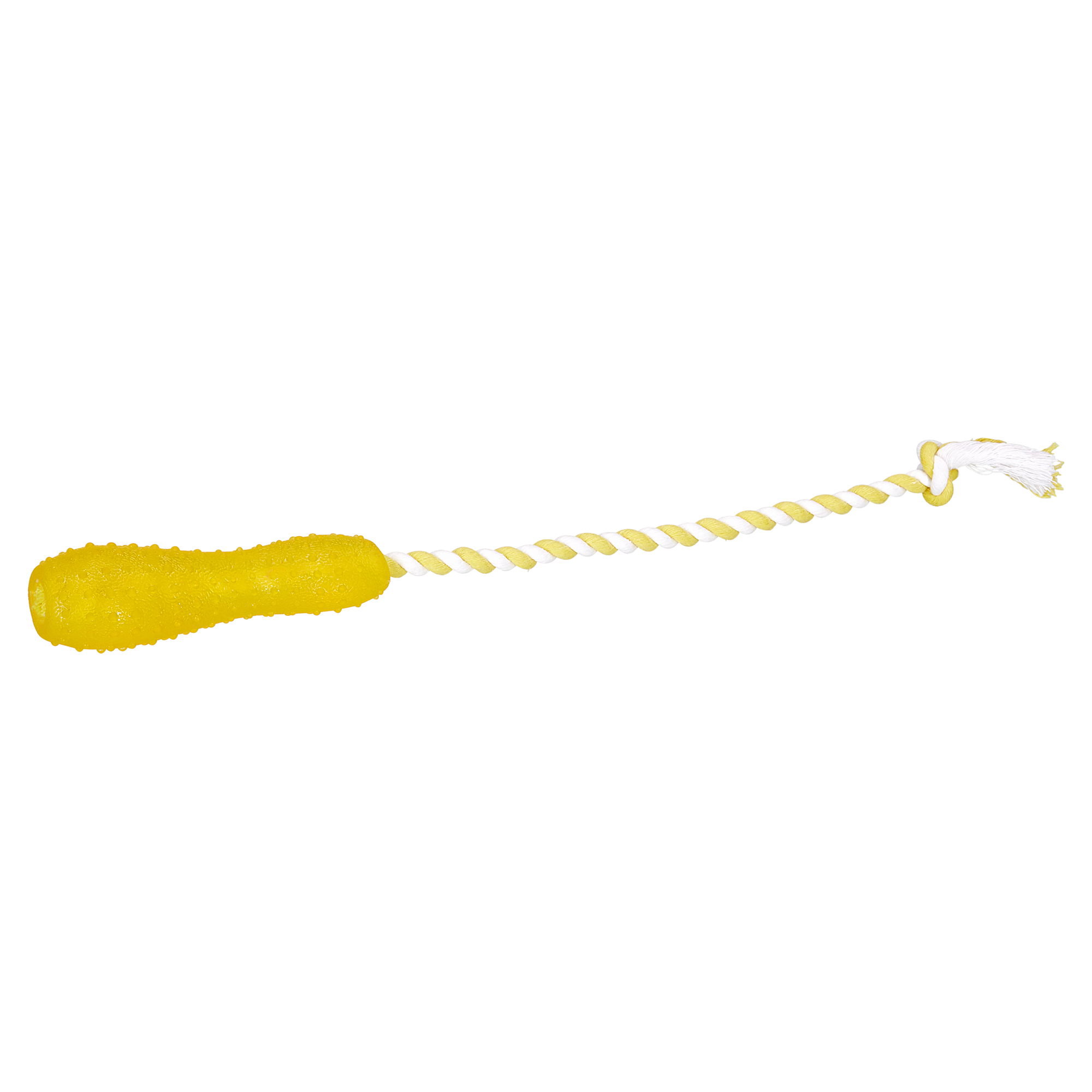 Hundespielzeug Motivationstick Gummi gelb/weiß 15 cm + product picture