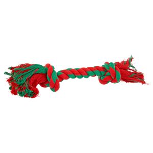 Hundespielzeug Kauseil "Tug!" Baumwolle grün/rot Gr. M 30 cm