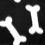 Verkleinertes Bild von Hundedecke Knochenmuster Polyestervlies 100 x 70 cm schwarz
