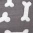 Verkleinertes Bild von Hundedecke Knochenmuster Polyestervlies 100 x 70 cm grau