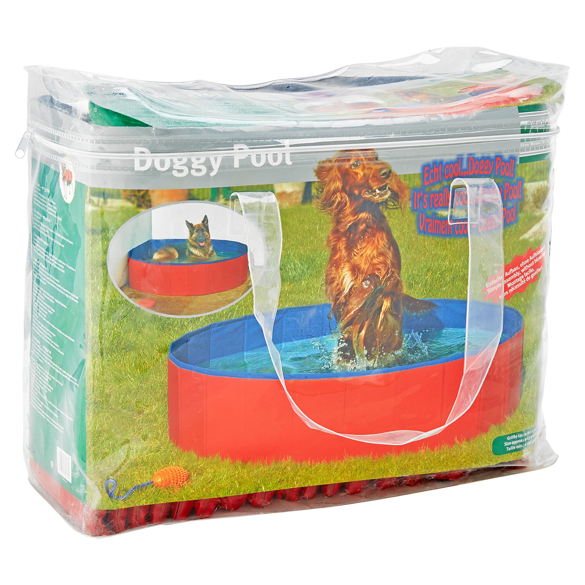 Hundepool rot-blau, 160 x 30 cm