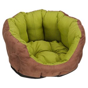 Hundekorb "Spring" Polyester/Baumwolle braun/grün 50 x 40 x 20 cm