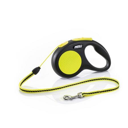 2. Bild von Hunde-Seilrollleine 'New Classic' schwarz/neongelb Größe S max. 12 kg 5 m
