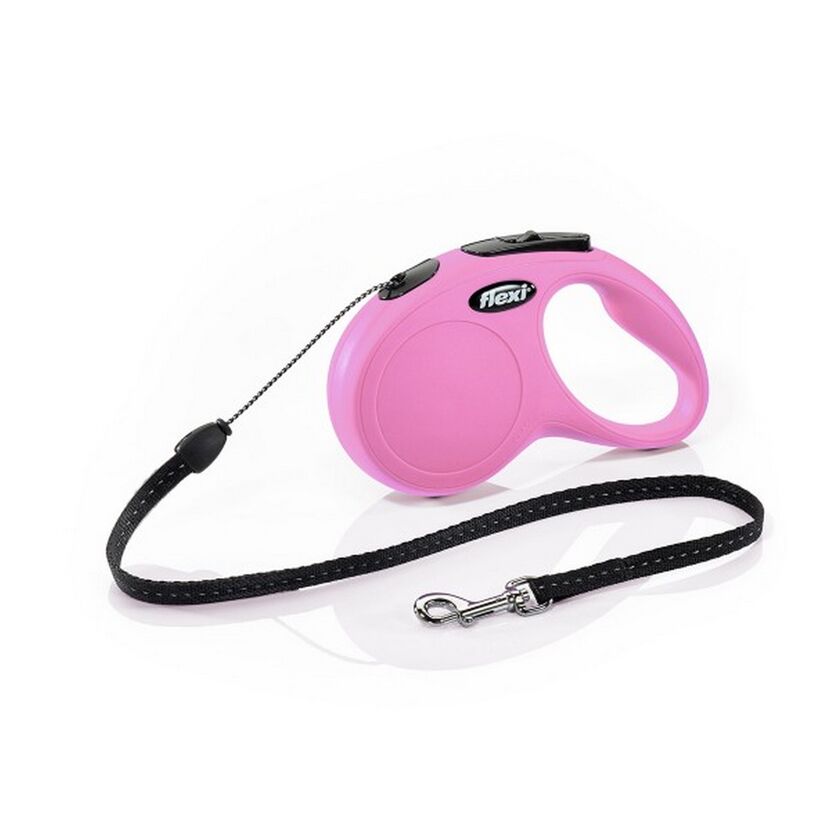 Hunde-Seilrollleine 'New Classic' pink Größe S max. 12 kg 5 m