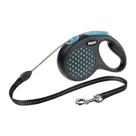 2. Bild von Hunde-Seilrollleine 'Design' schwarz/blau Größe S max. 12 kg 5 m