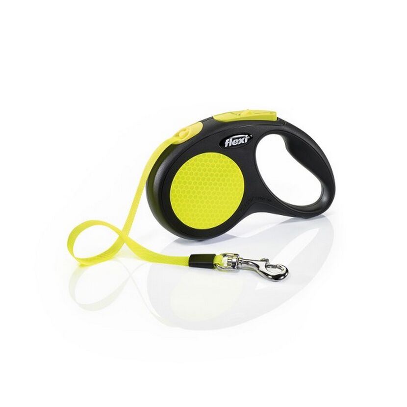 Hundeleine 'Giant Neon' mit Gurt S schwarz/gelb 5 m