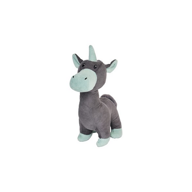 Bild von Hundespielzeug Einhorn grau/türkis 345 x 100 x 100 mm