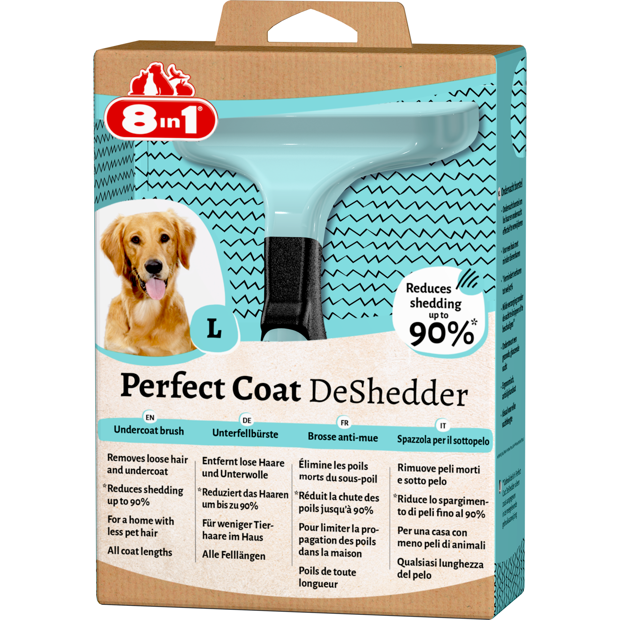 Unterfellbürste 'Perfect Coat DeShedder Hund L' + product picture