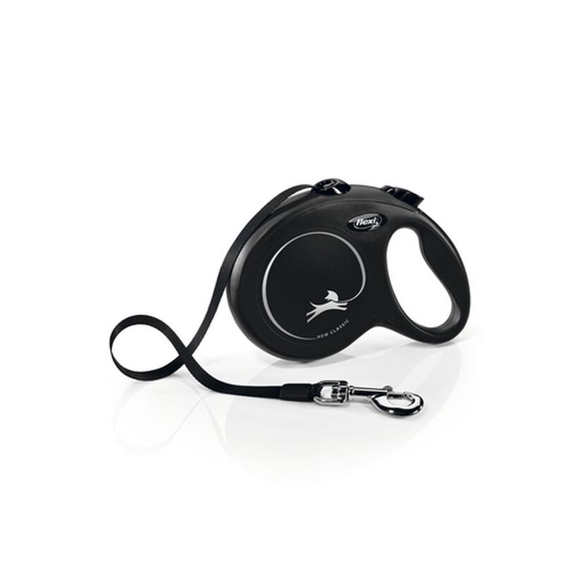 Hundeleine 'New Classic' mit Gurt L schwarz 5 m