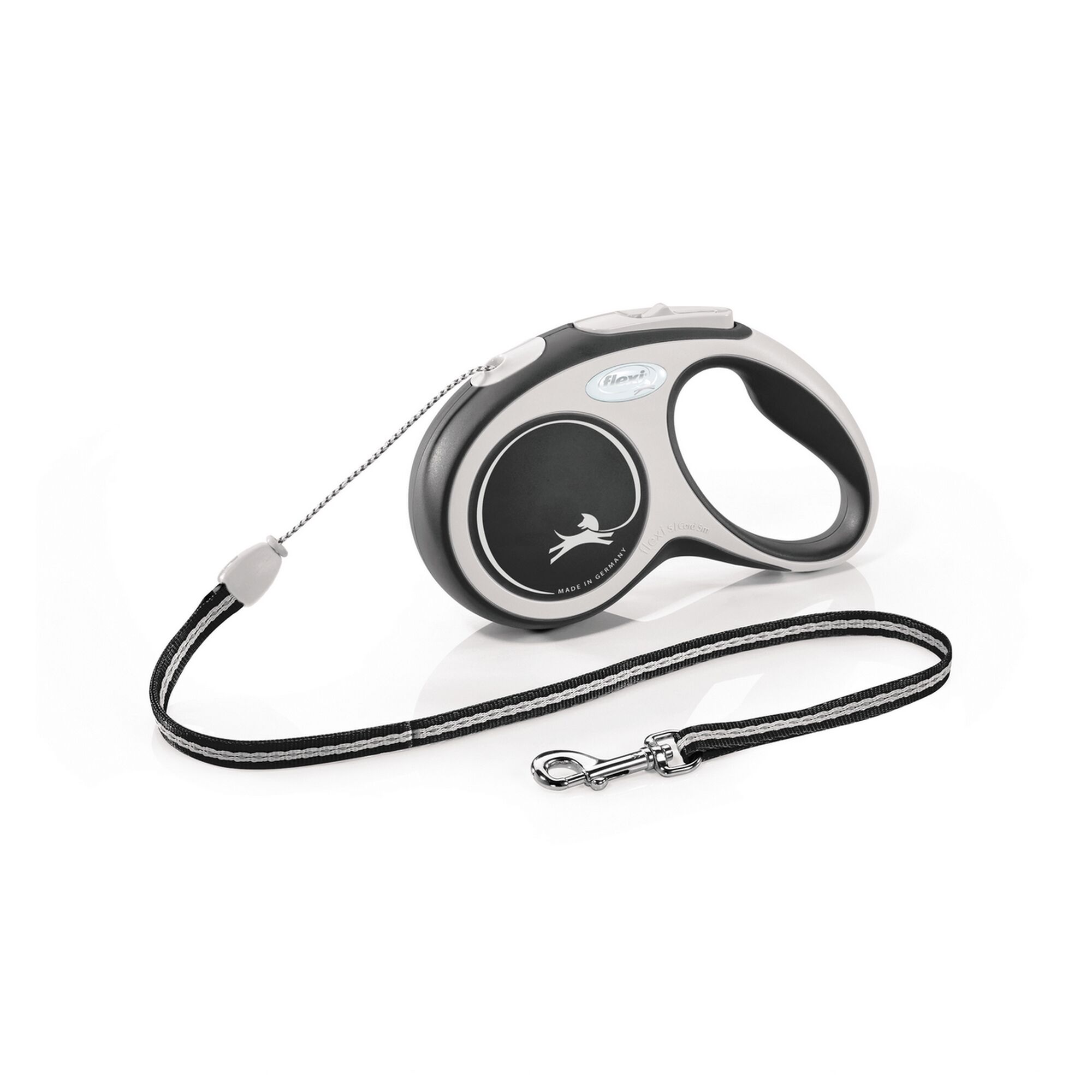 Flexi Roll-Leine Comfort S 5m schwarz-grau