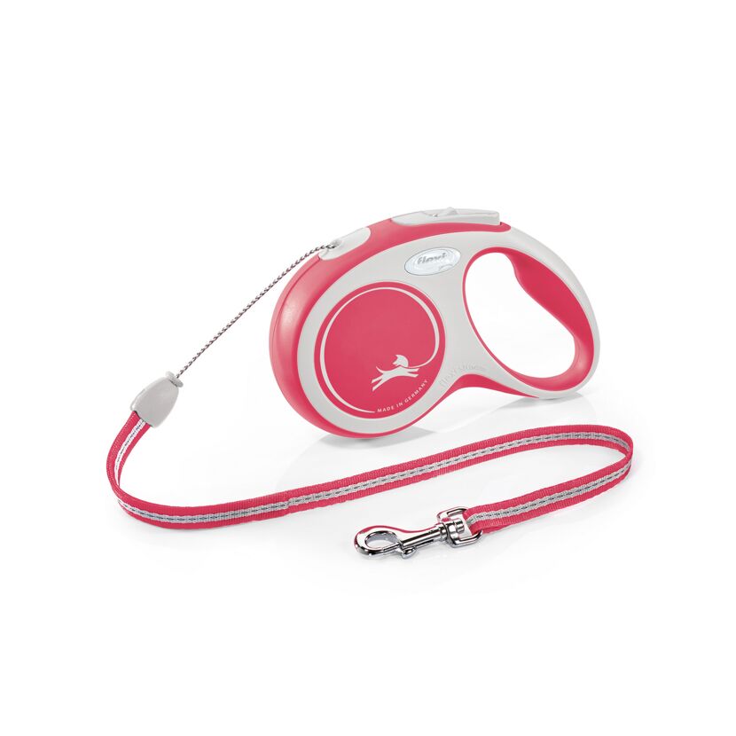 Flexi Roll-Leine Comfort S, rot und grau