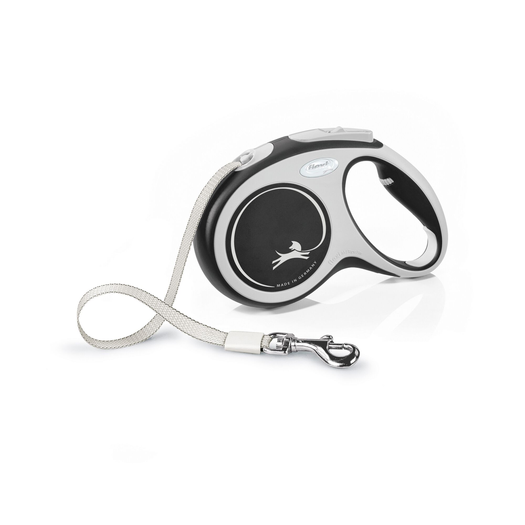 Flexi Comfort M 5M Hunde-Rollleine bis 25kg, schwarz-silber
