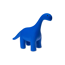 Verkleinertes Bild von Apportierspielzeug Dino blau Latex 21 cm