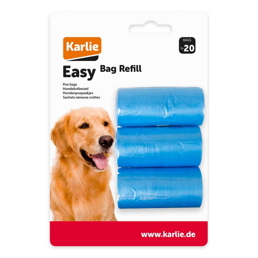 Karlie Easy Bag Refill Hundekotbeutel, 3x20 Beutel