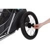 Fahrradanhänger Gr. S für Hunde bis 15 kg faltbar grau/schwarz 58 × 74/114 × 93 cm