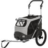 Fahrradanhänger Gr. M für Hunde bis 22 kg faltbar grau/schwarz 63 × 95/132 × 90 cm