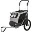 Fahrradanhänger Gr. M für Hunde bis 22 kg faltbar grau/schwarz 63 × 95/132 × 90 cm