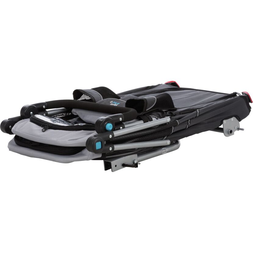 Fahrradanhänger Gr. M für Hunde bis 22 kg faltbar grau/schwarz 63 × 95/132 × 90 cm