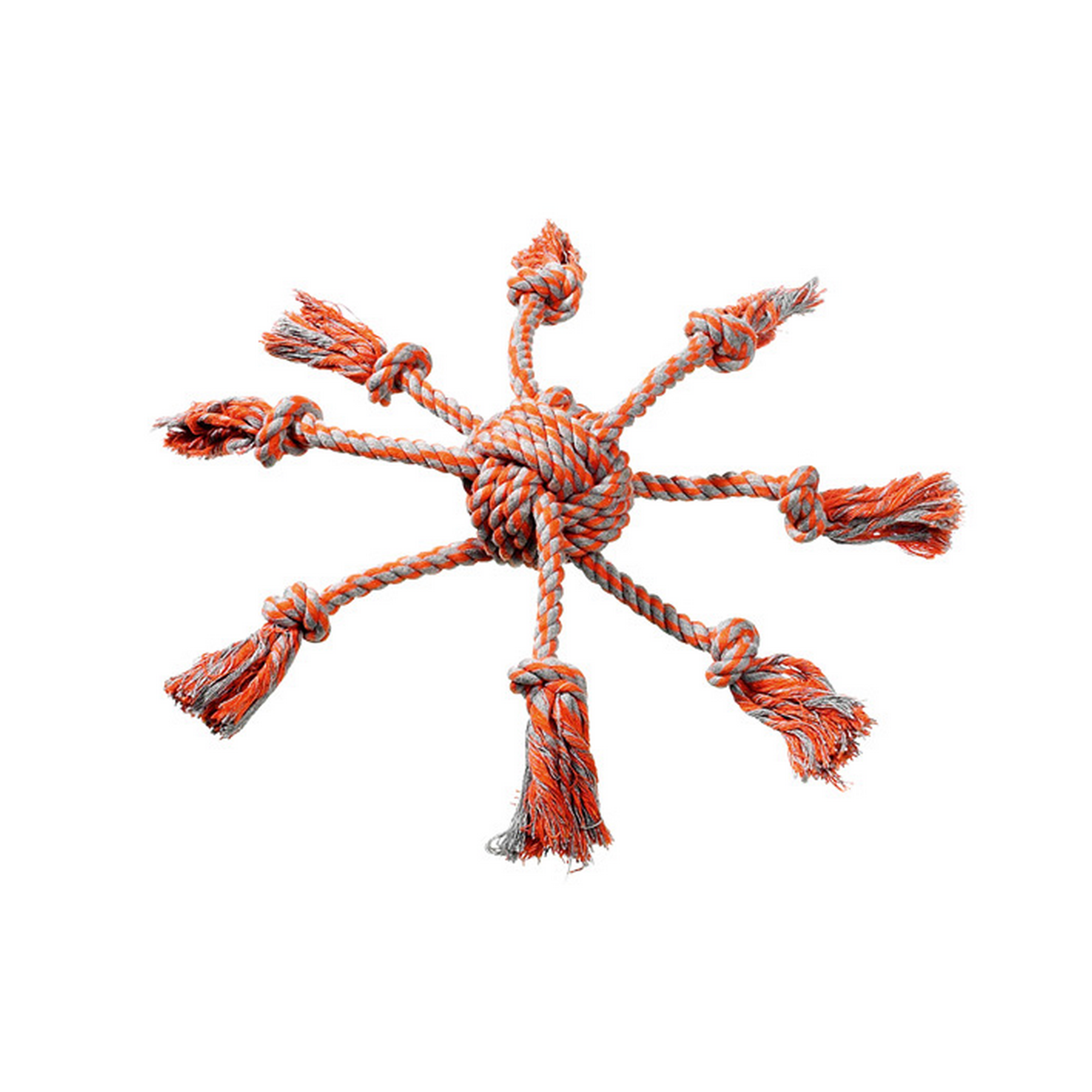 Hundespielzeug Oktopus Baumwolle orange/grau 7 x 8 cm + product picture