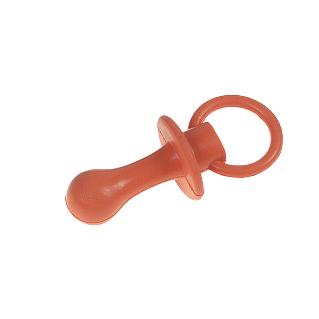 Bild von Hundespielzeug Schnuller aus Gummi orange 12 cm