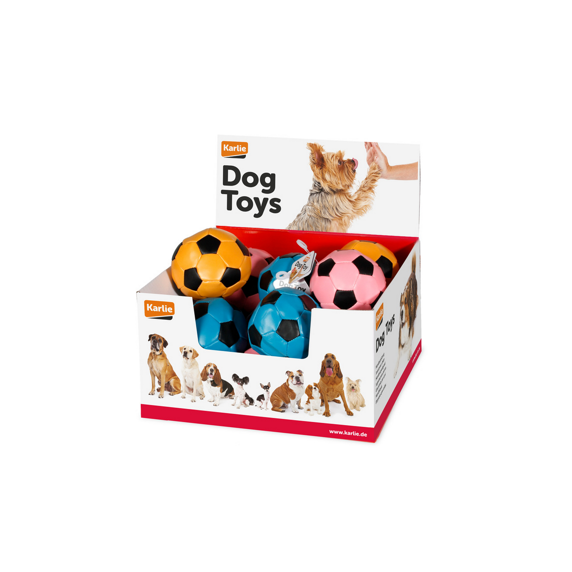 Hundespielzeug Fußball sortiert Ø 10 cm + product picture