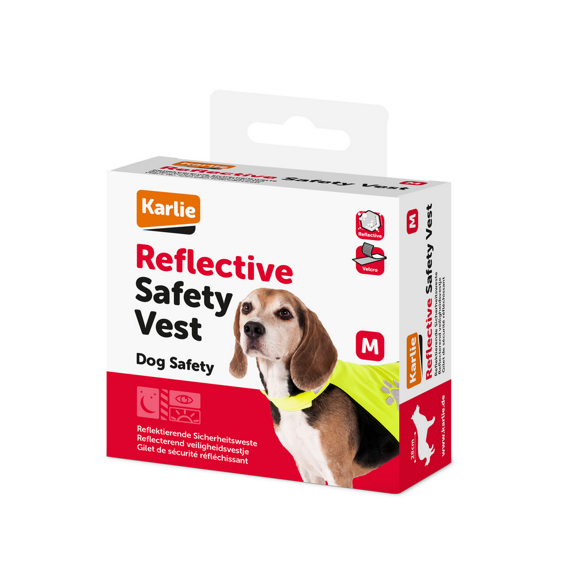 Sicherheitsweste 'Night Walk' gelb für Hunde, M + product picture
