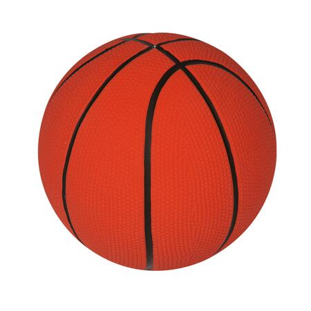 2. Bild von Hundespielzeug Basketball aus Latex orange 13 cm