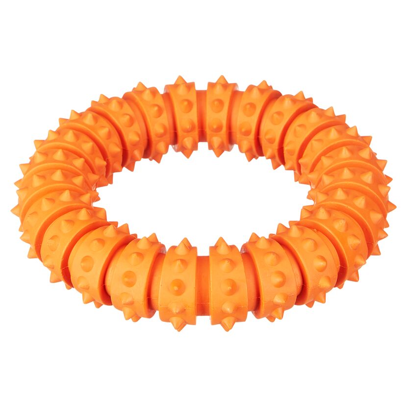 Hundespielzeug Aqua-Ring Vollgummi orange Ø 15 cm
