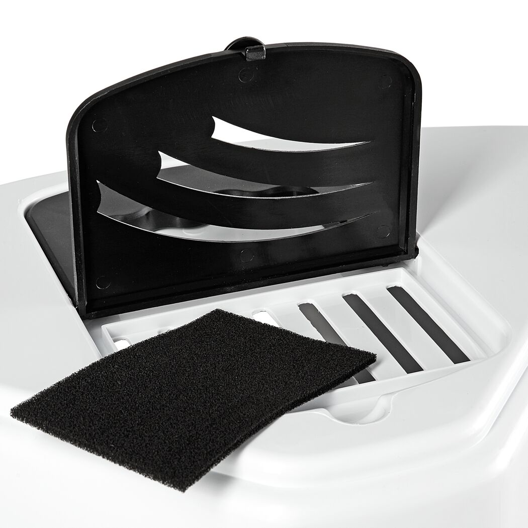 Schwarzer Aktivkohlefilter für Katzentoilette