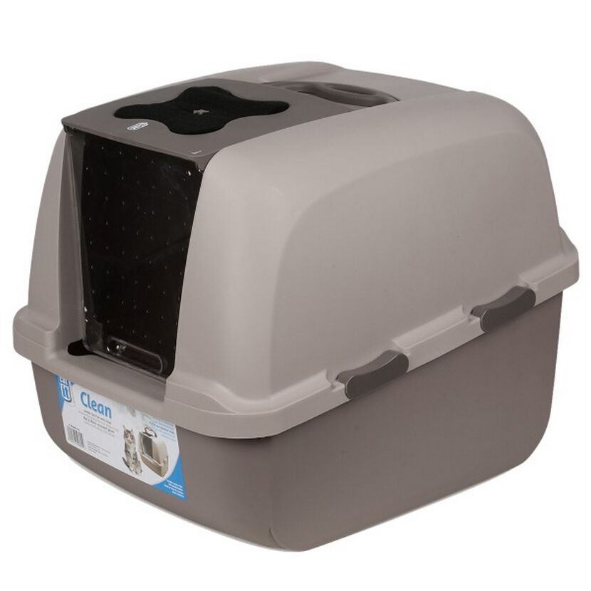 Katzentoilette Catit Jumbo grau mit Haube