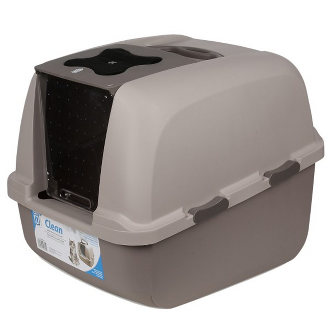 Bild von Katzentoilette mit Dach grau 470 x 560 x 500 mm