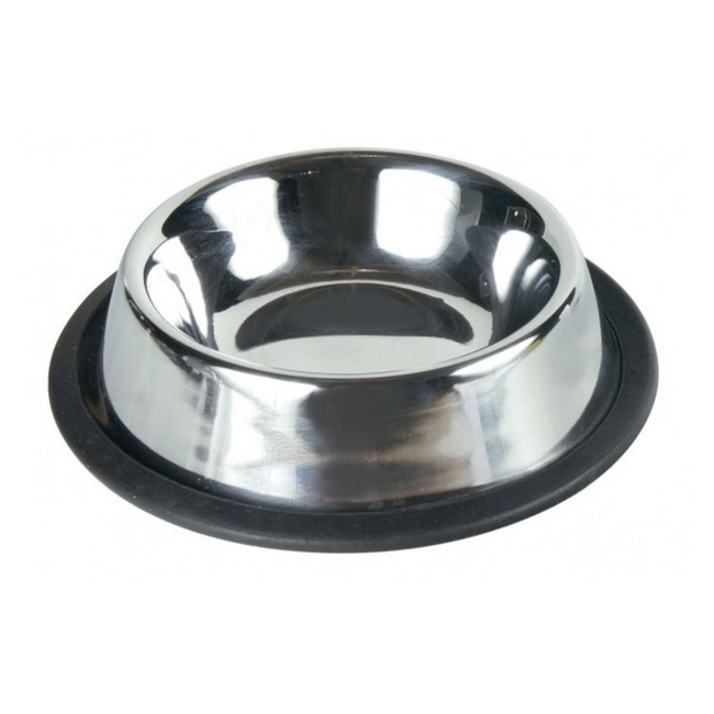 Bild von Katzennapf mit Gummiring, Edelstahl, 200 ml