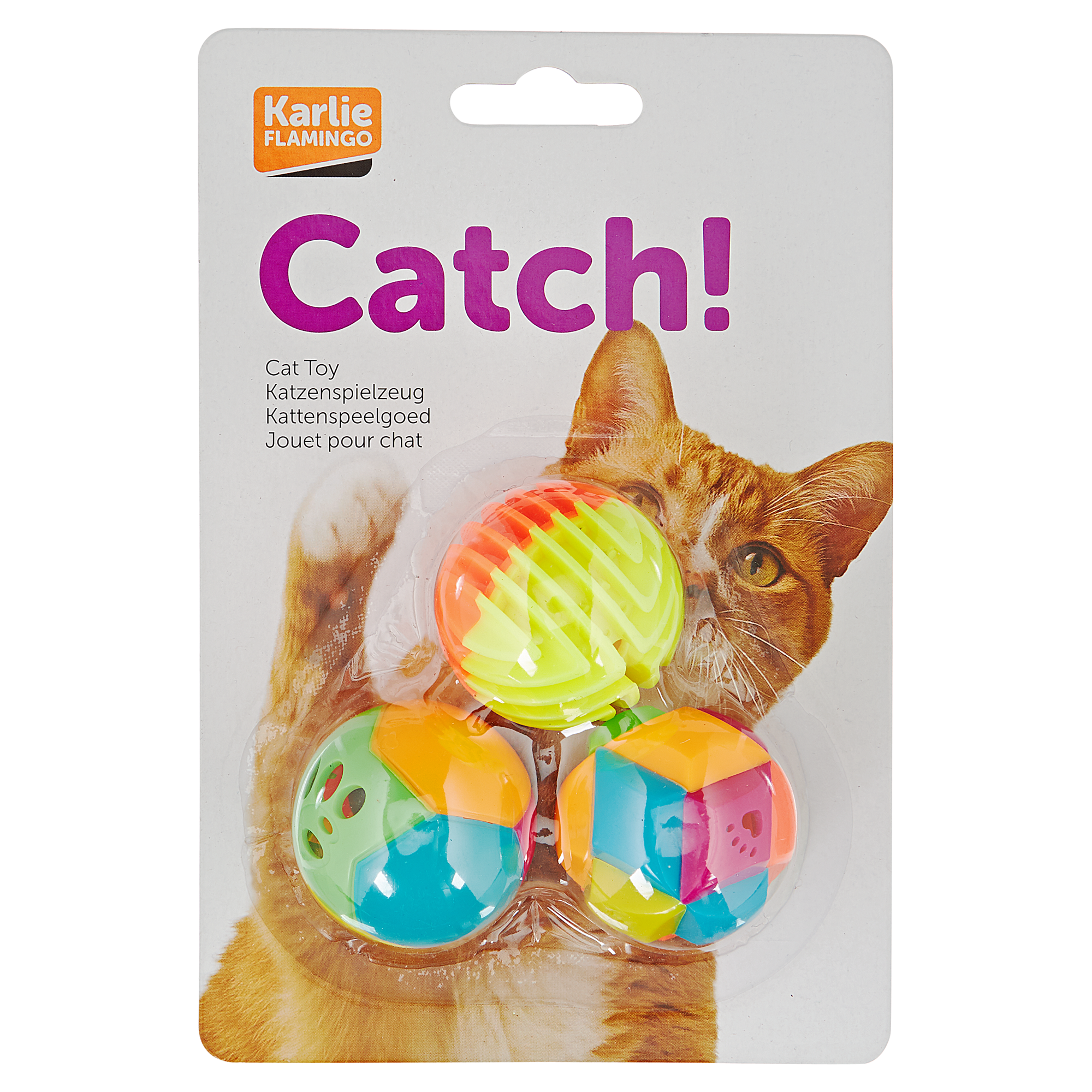 Katzenspielzeugset "Catch!" Kunststoff mehrfarbig 3-tlg. + product picture