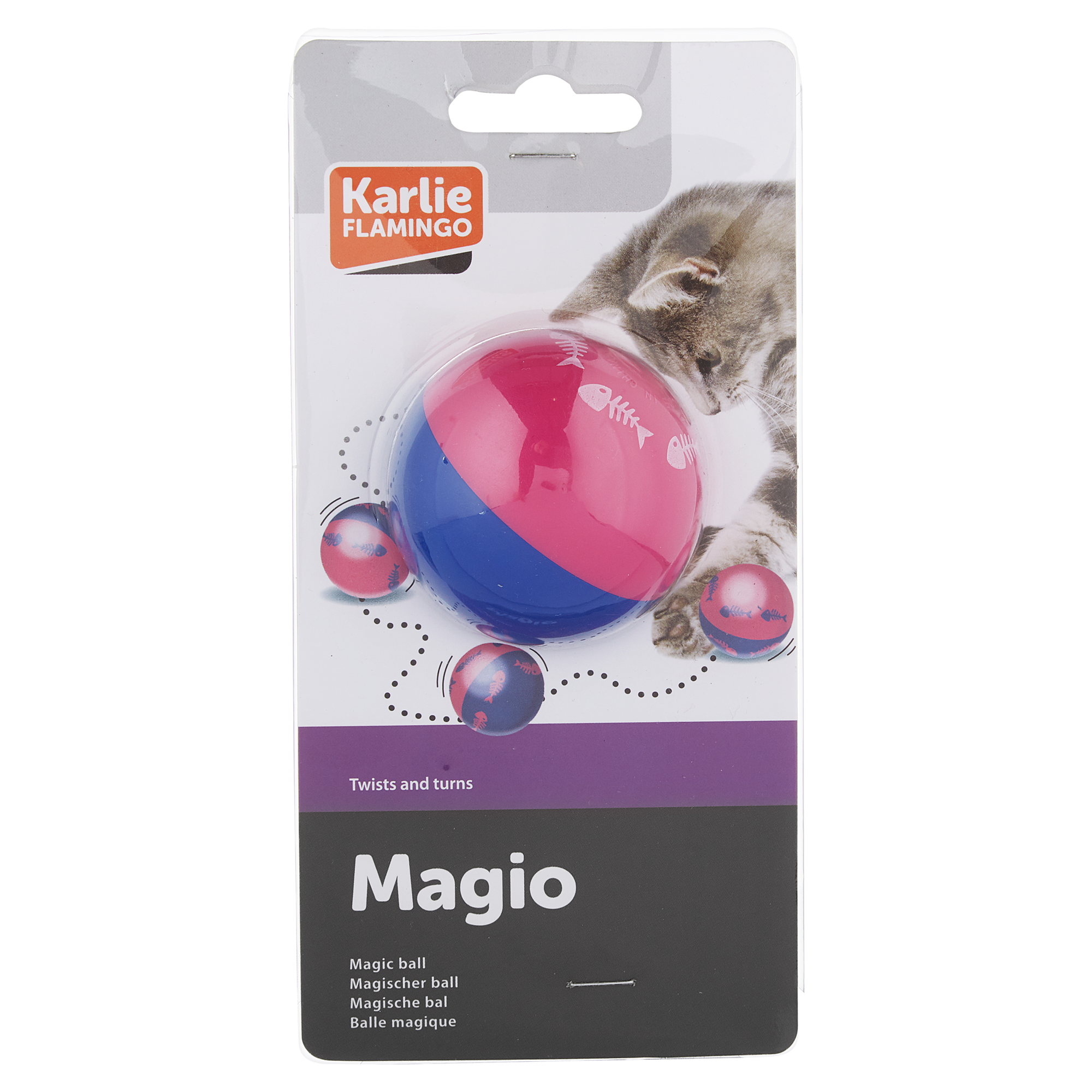 Spielball "Magic Ball" Kunststoff blau/pink Ø 5,5 cm + product picture