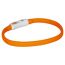 Orangefarbenes Hundehalsband mit Leuchtfunktion