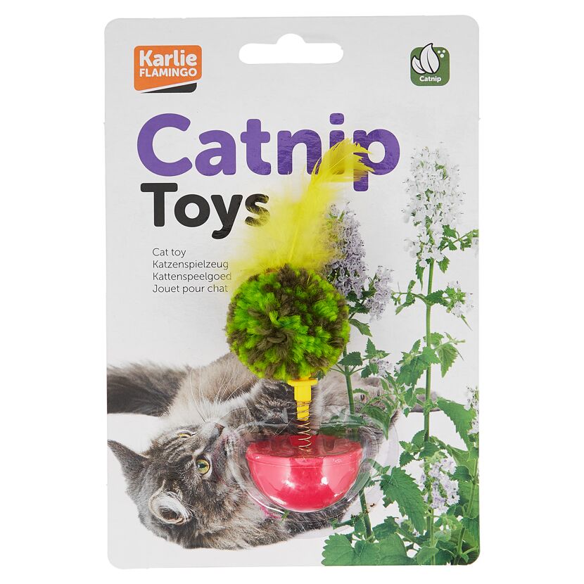 Katzenspielzeug Stehaufmännchen mit Feder