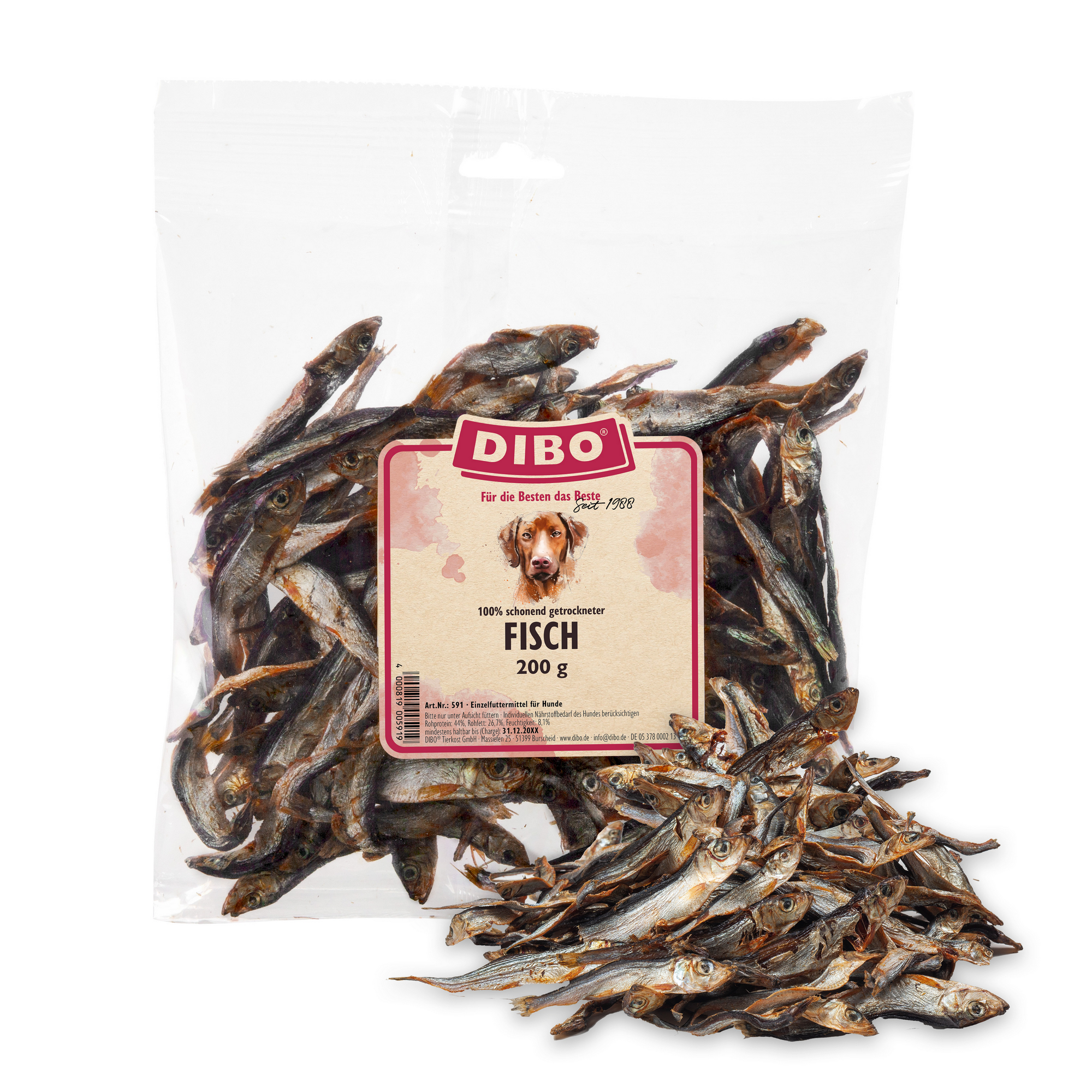 Hundesnack Fisch getrocknet 200 g + product picture