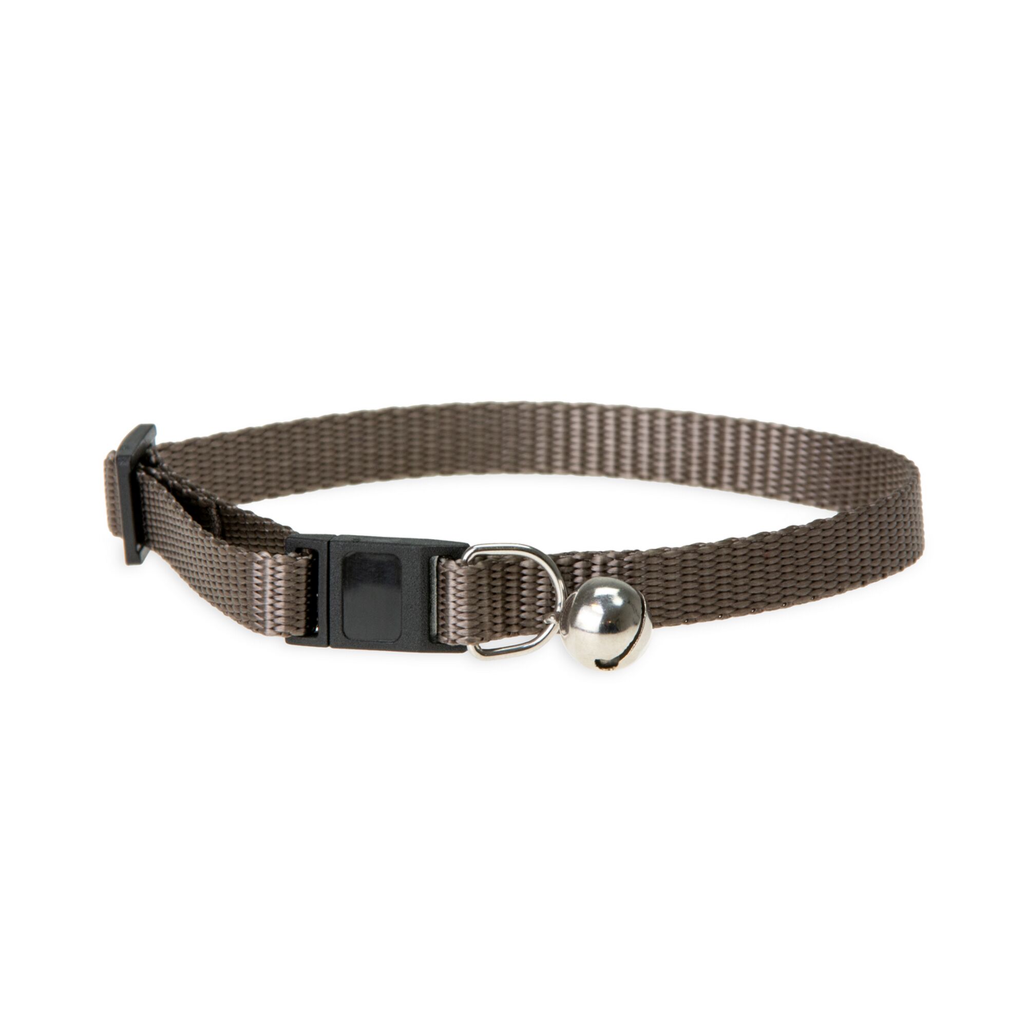 Graues Katzenhalsband mit Glöckchen