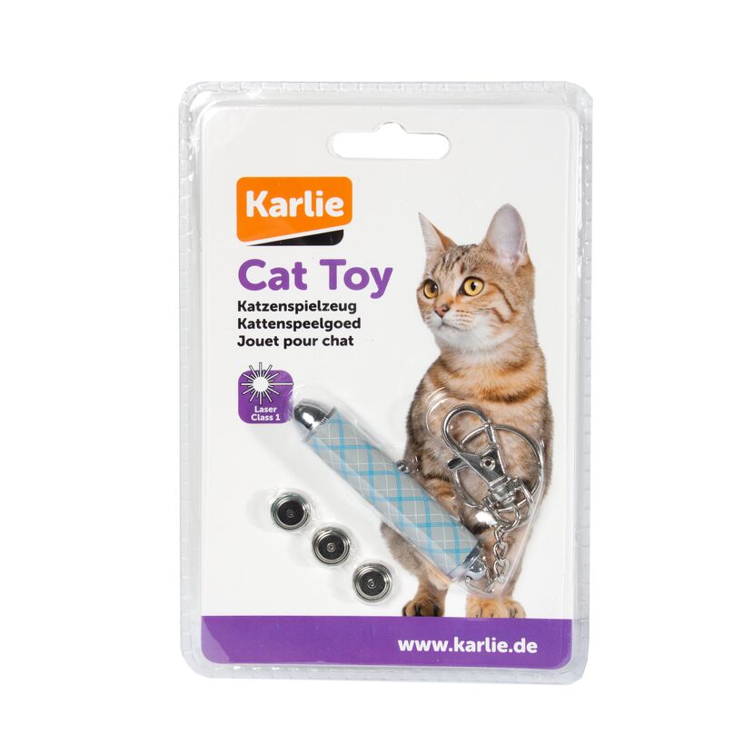Karlie Cat Toy Laserpointer mit Batterien und Schlüsselanhänger